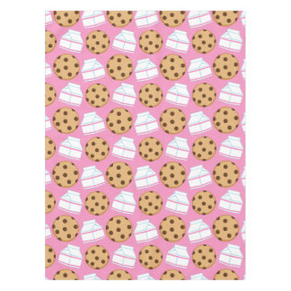 Melk- en koekjespatroon tafelkleed