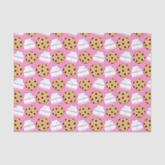 Melk- en koekjespatroon tissuepapier (Voorkant)