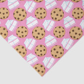 Melk- en koekjespatroon tissuepapier (Detail)