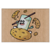 Melk en Koekjesshowdown Snijplank (Voorkant)