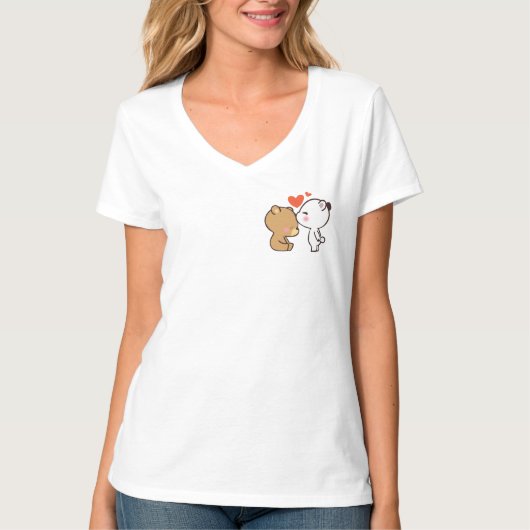 melk en mocha t-shirt (Voorkant)