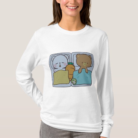 melk en mocha t-shirt (Voorkant)