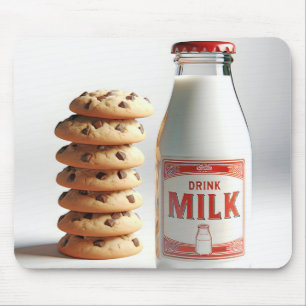 Melk Fles en Chocolade Chip Cookies Muismat