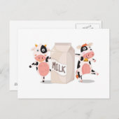 Melk het briefkaart (Voorkant / Achterkant)