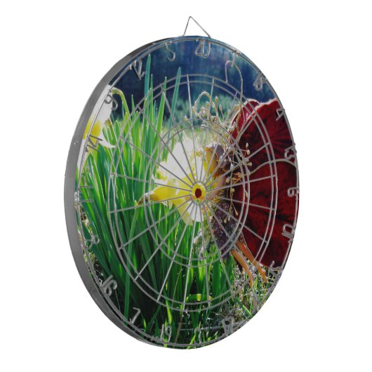 Melk in de Daffodils Dartbord (Voorkant Links)