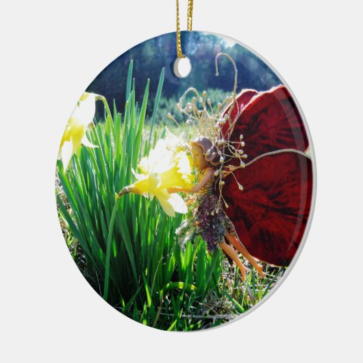 Melk in de Daffodils Keramisch Ornament (Links)