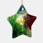 Melk in de Daffodils Keramisch Ornament (Rechts)