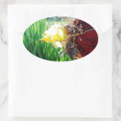 Melk in de Daffodils Ovale Sticker (Tas)