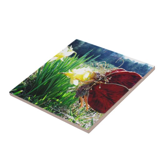 Melk in de Daffodils Tegeltje (Zijkant)