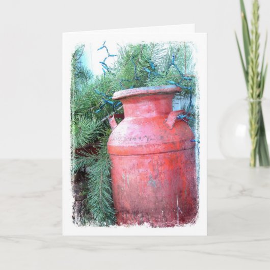 Melk kan kerstmis feestdagen kaart (Voorkant)