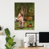 Melk Maid van Winslow Homer Poster (Thuiskantoor)