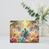 Melk met vlinders briefkaart (Staand voorkant)