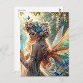 Melk met vlinders briefkaart (Voorkant / Achterkant)