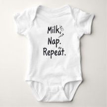 Melk. Nap. Herhaal. – Grappig Baby Bodysuit