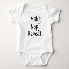 Melk. Nap. Herhaal. – Grappig Baby Bodysuit