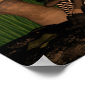 Melk onder paddenstoelen, bos melig poster (Hoek)