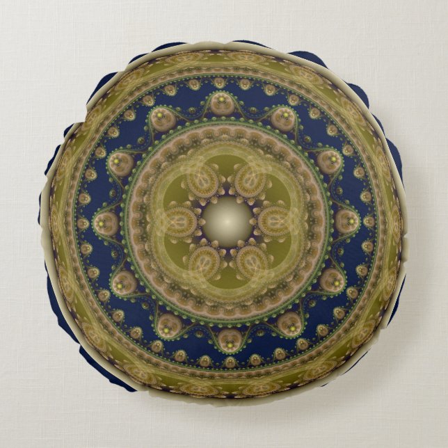 Melk oraal, rond fractaal patroon rond kussen (Voorkant)