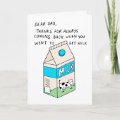 Melk pap halen | Funny Vaderdag Kaart (Voorkant)