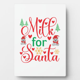 Melk van fijne kersen voor de kerstman fotoplaat