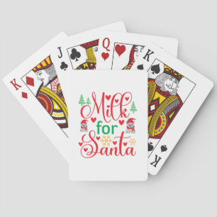 Melk van fijne kersen voor de kerstman pokerkaarten