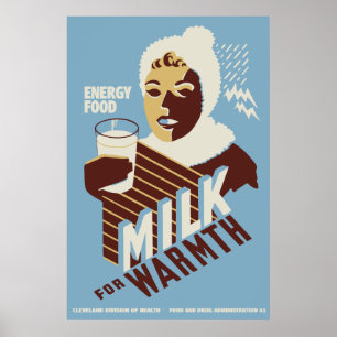 Melk van hoge kwaliteit voor Warmth Energy Food WP Poster
