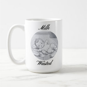 Melk Verspild Baby Schattig Cartoon Illustratie Koffiemok