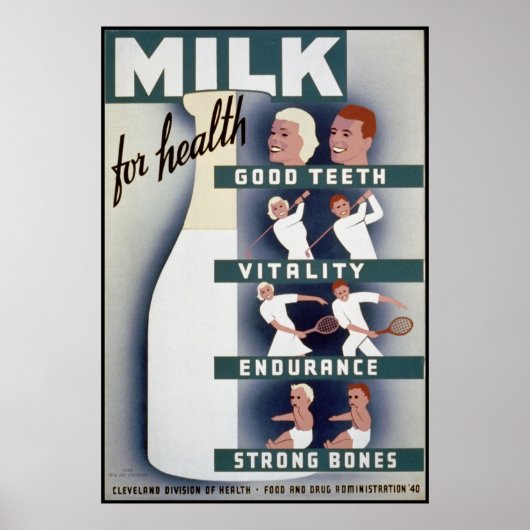 Melk voor de gezondheid poster (Voorkant)