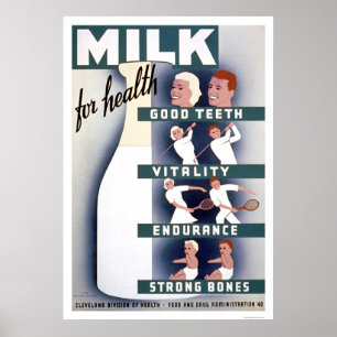 Melk voor Health 1940 WPA Poster