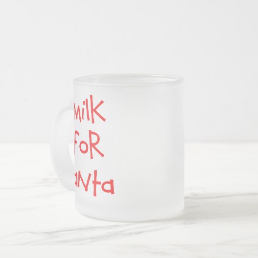 Melk voor kerstMok Matglas Koffiemok (Voorkant links)