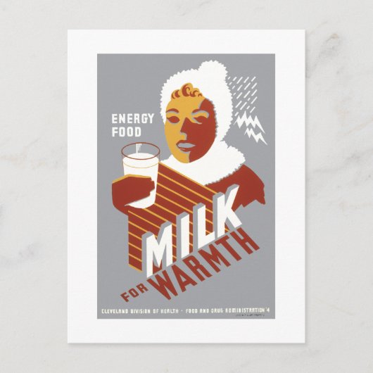 Melk voor Warmth Briefkaart (Voorkant)