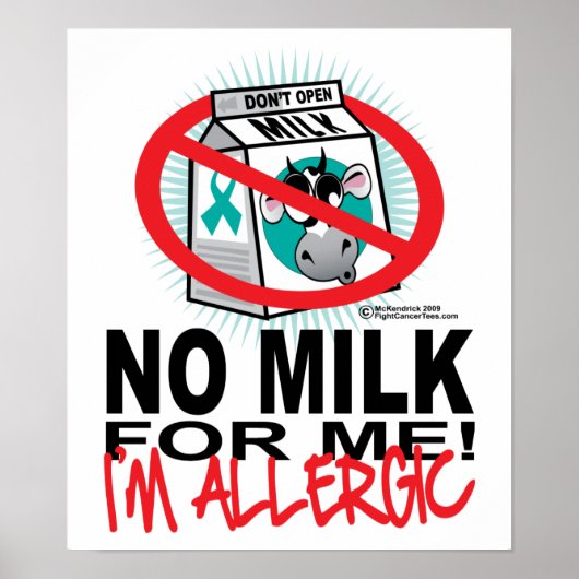 Melkallergie Poster (Voorkant)