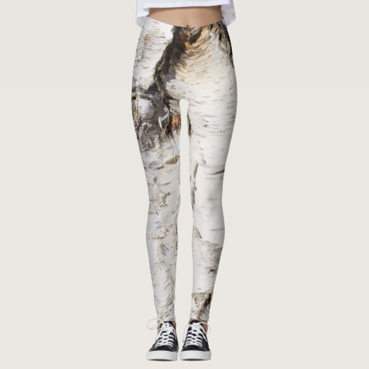 Melkbarstpatroon Leggings (Voorkant)