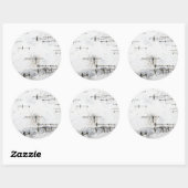 Melkbarstpatroon Ronde Sticker (Vel)