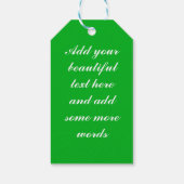 Melkblad tulpbloemen aanpasbaar cadeaulabel (Achterkant)