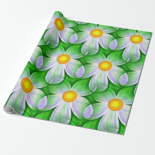 melkbloemen, verpakkingspapier cadeaupapier (Uitgerold)