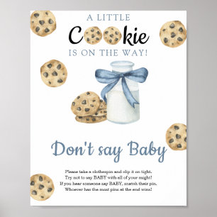 Melkboog baby shower Zeg geen baby Poster