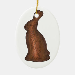 Melkchocolade Bunny Rabbit Easter Basket Snoep Keramisch Ornament