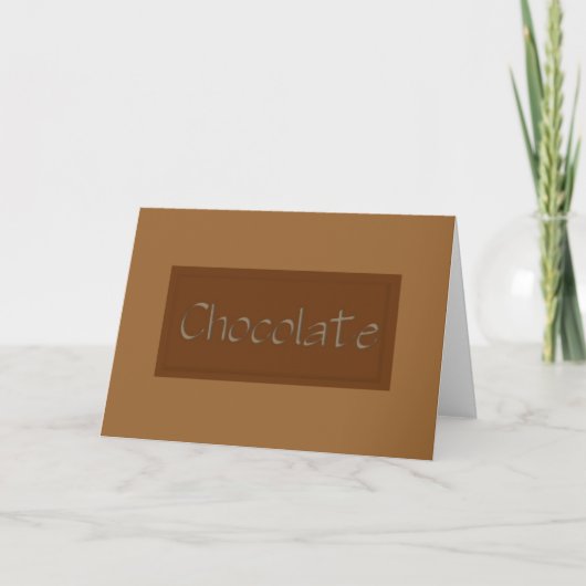 Melkchocolade Feestdagen Kaart (Voorkant)