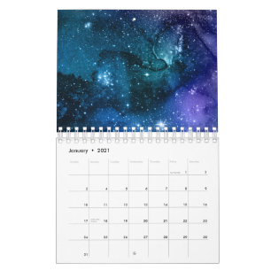 Melkers van sterrenstelsels Sterrenhemel Blauwe lu Kalender