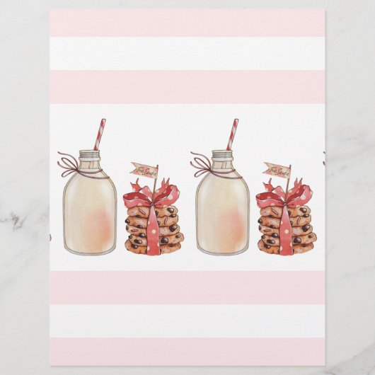 Melkflesje en kerstkoekjes met briefhoofd (Achterkant)