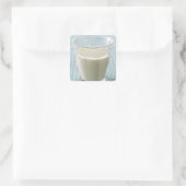 Melkglas Vierkante Sticker (Tas)