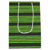 Melkgroen en houtskool met vijf strepen medium cadeauzakje (Achterkant)