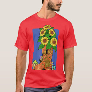 Melkhuis in rubberboot t-shirt