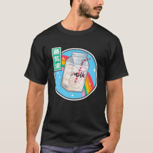 Melkkarton Regenboog Japan Style Otaku 80S Vaporwa T-shirt
