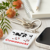 Melkkoeien in sokjes - Cowasocki Cow A Socky Sleutelhanger (Voorkant Rechts)