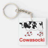 Melkkoeien in sokjes - Cowasocki Cow A Socky Sleutelhanger (Voorkant)