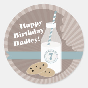 Melkkoekjes van Birthday Sticker Chocolate Chip Bl