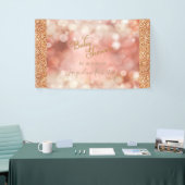 Melklicht Glitter Twinkle Pink Baby shower Spandoek (Beurs)