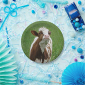 Melkmelk Koe op het Boerderij Papieren Bordje (Feest)