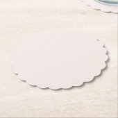 melkroze vaste stof kartonnen onderzetters (Gekanteld)